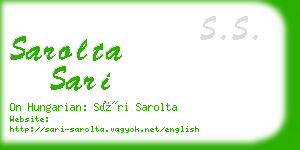 sarolta sari business card